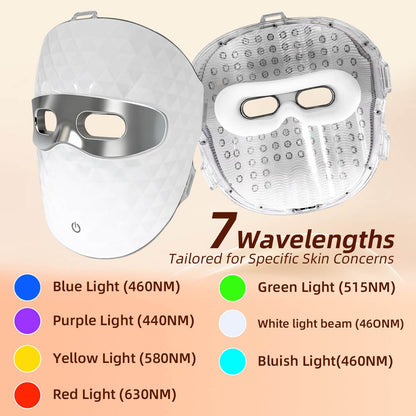 LumiGlow 7-Color LED Facial Therapy Mask
