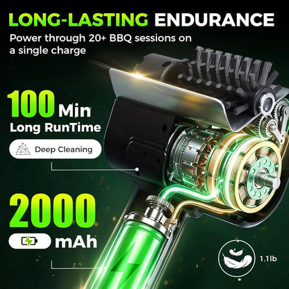 GrillSpin™ Portable Electric BBQ Grill Cleaning Brush