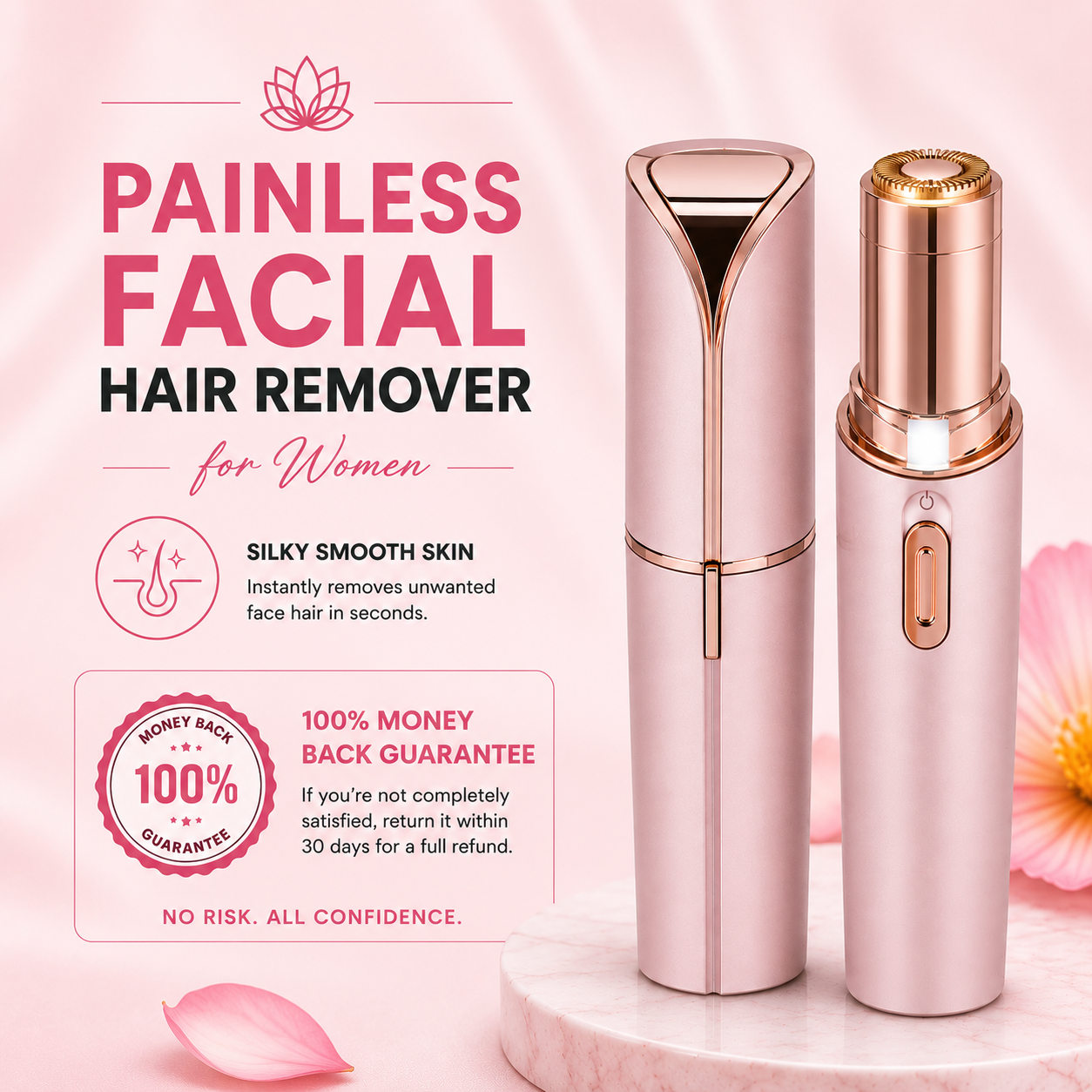 Painless Facial Hair Remover for Women